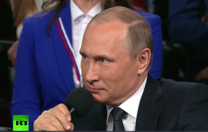 russian interpreter is Putin himself